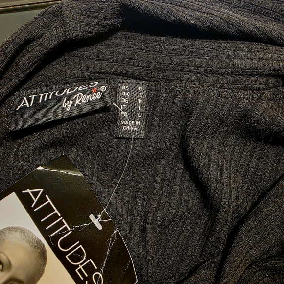 Attitude Black Cold Shoulder Top - Picture 12 of 12